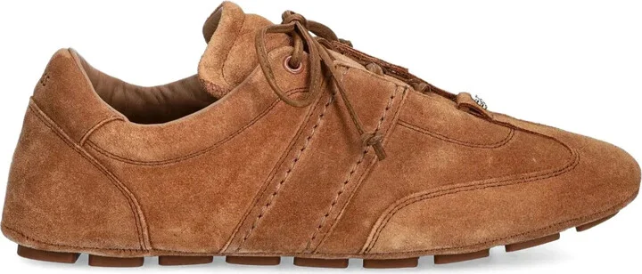 Roxanne lace-up suede trainers