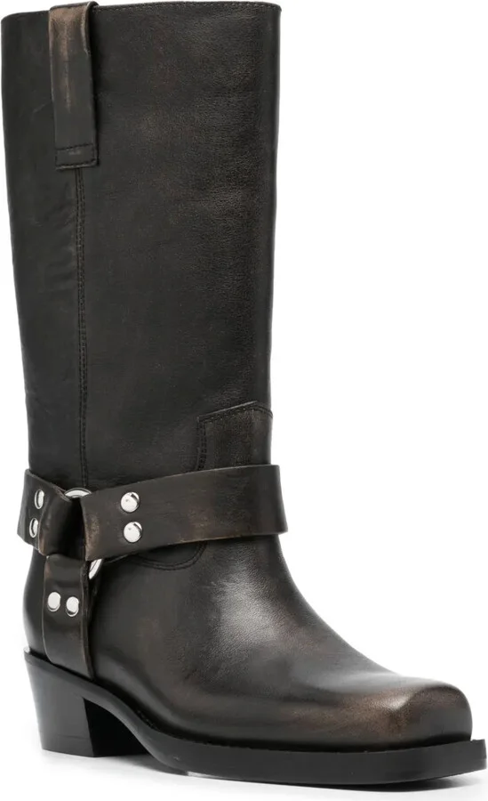 Roxy 45mm leather biker boots - Image 2