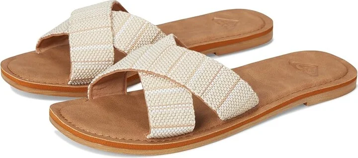 Roxy Andreya Raffia Women's Sandals Raffia Beige : 6 M, Synthetic