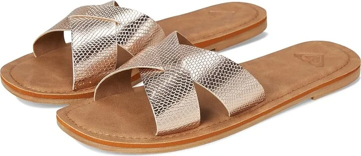Roxy ANDREYA Women's Shoes Emb Snake Champagne : 7 M, Synthetic
