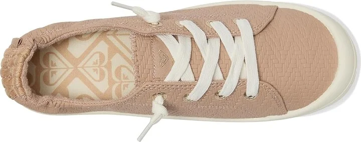 Roxy Bayshore Plus Lx Women's Slip on Shoes Embossed Other Beige : 7 M, Faux Leather - Image 2