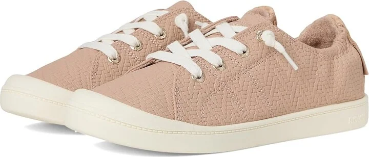 Roxy Bayshore Plus Lx Women's Slip on Shoes Embossed Other Beige : 7 M, Faux Leather