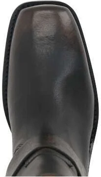 'Roxy' Black Western Style Ankle Boots With Brown Nuances In Leather Woman - Image 4
