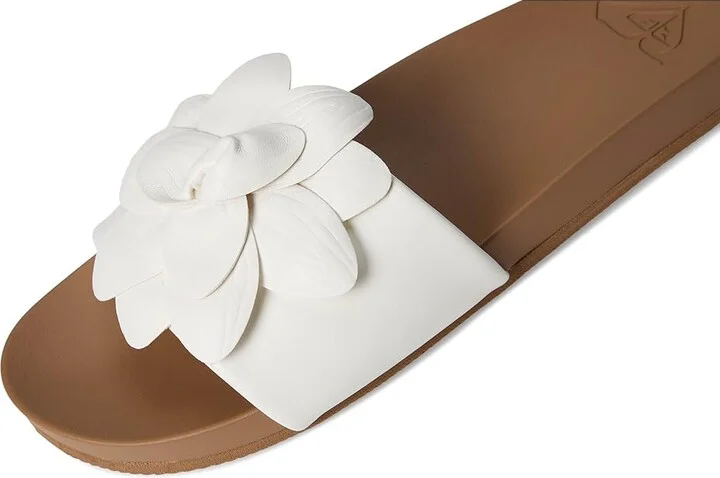 Roxy Flower Girl Women's Sandals Smooth White : 8 M, Synthetic - Image 7