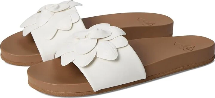 Roxy Flower Girl Women's Sandals Smooth White : 8 M, Synthetic