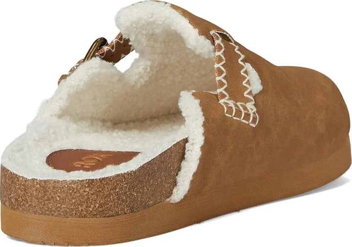 Roxy Honey Clog Women's Shoes Light Brown : 8 M, Leather - Image 4