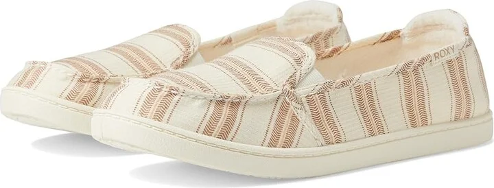 Roxy MINNOW VII Women's Shoes Light Brown/White : 8 M, Textile