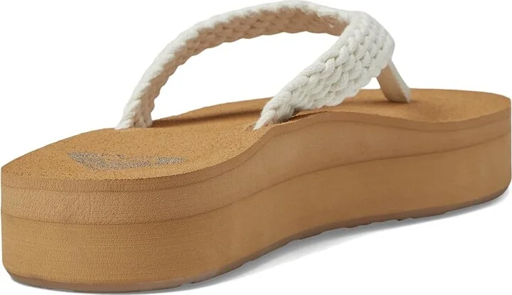 Roxy Porto Platform Women's Shoes Cream : 10 M, Rubber - Image 4