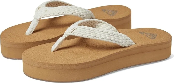 Roxy Porto Platform Women's Shoes Cream : 10 M, Rubber