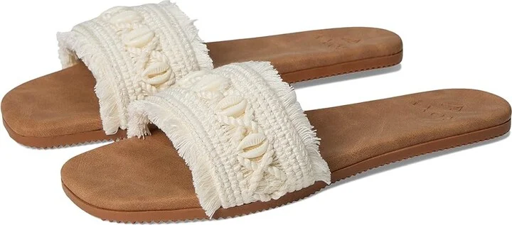 Roxy Positano Women's Sandals Woven Cream : 10 M, Synthetic