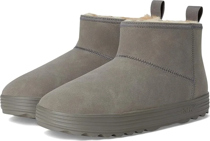 Roxy Pow Booty Women's Boots Grey : 7 M, Suede