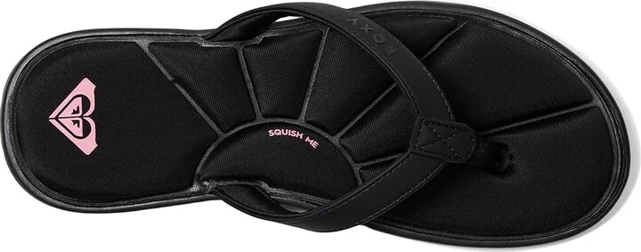 Roxy Rays Women's Wedge Shoes Nubuck Black : 10 M, Synthetic - Image 2