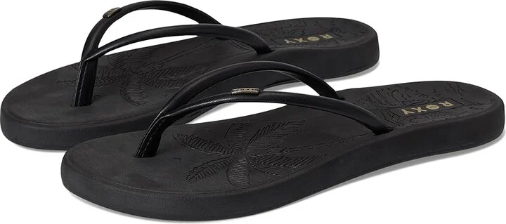 Roxy Riverside Women's Wedge Shoes Smooth Black/Black : 5 M, Synthetic