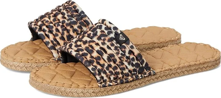 Roxy Shoresoft SLD Women's Sandals Brown/Multi : 7 M, Faux Leather