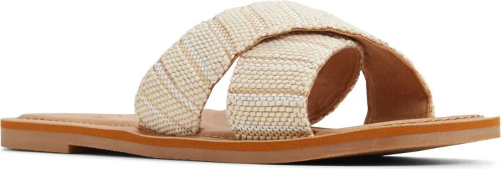 Roxy Women's Andreya Raffia Slip-On Sandals