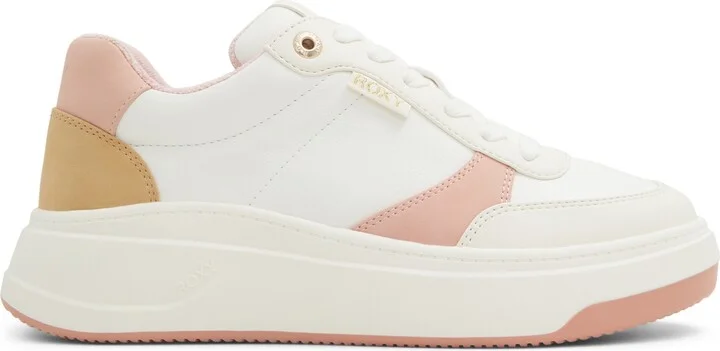 Roxy Women's Carver Lace-Up Sneakers - White/Multi - Image 2