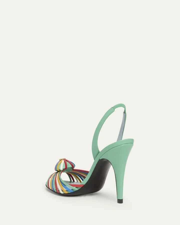 Royal Heart Multicolor Leather Sandals - Image 4