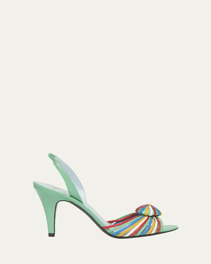 Royal Heart Multicolor Leather Sandals