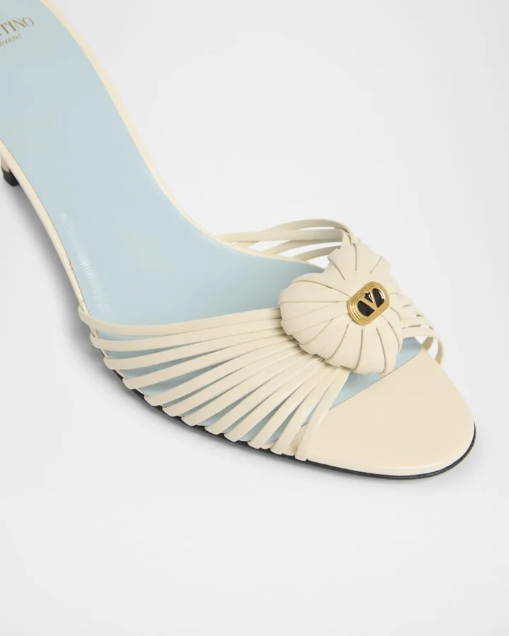 Royal Heart VLogo Leather Sandals - Image 2