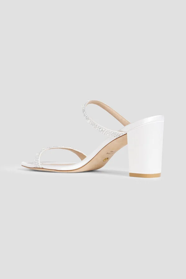 Royale Pearl 75 embellished satin mules - Image 3
