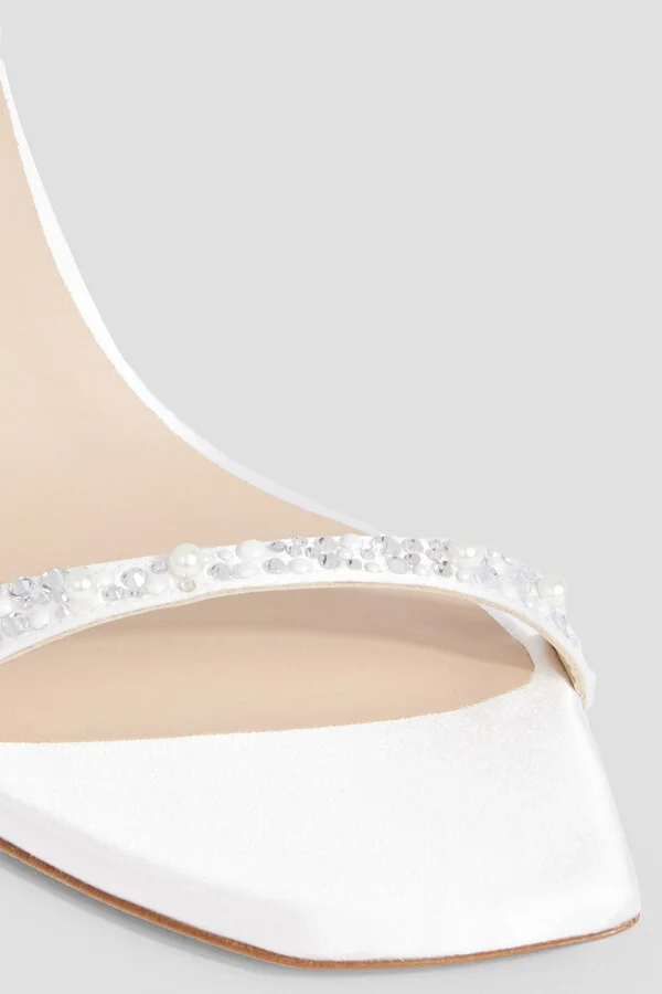 Royale Pearl 75 embellished satin mules - Image 4