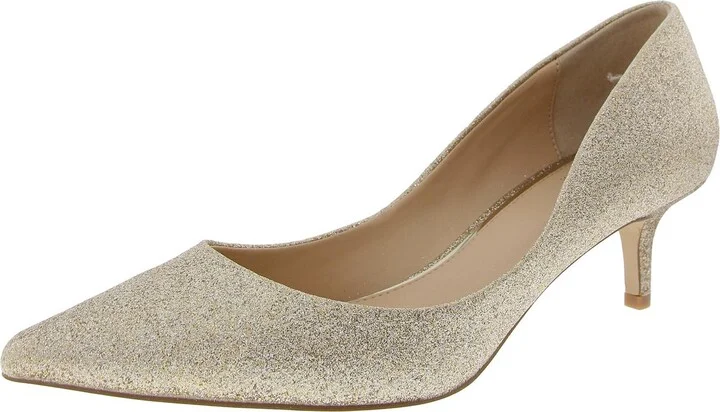 Royalty Womens Faux Suede Slip On Heels