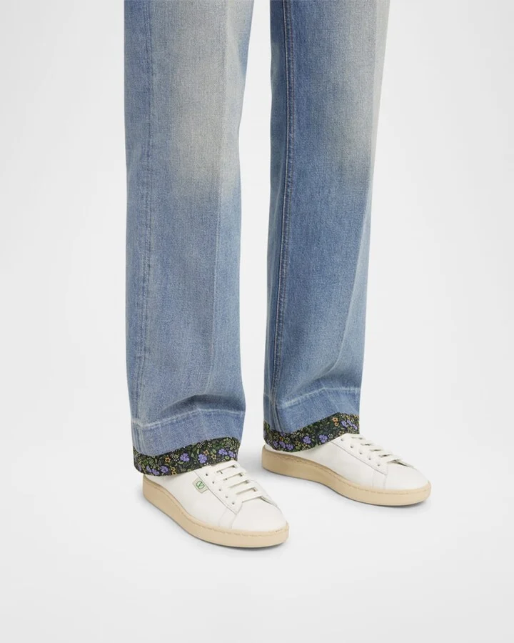 Royco Leather VLogo Low-Top Sneakers - Image 3