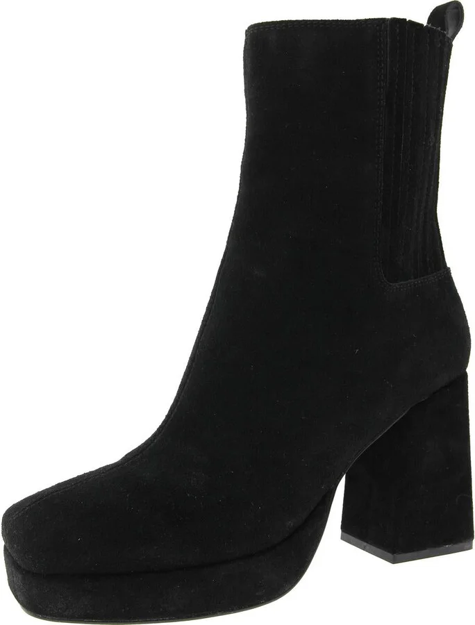 Rozalie Womens Zipper Suede Mid-Calf Boots