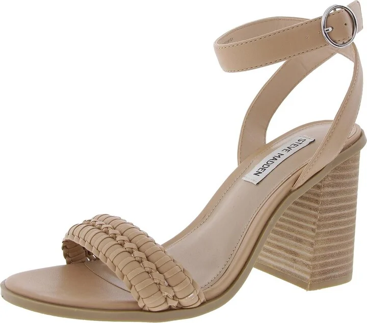 Rozie Womens Adjustable Faux Leather Block Heel