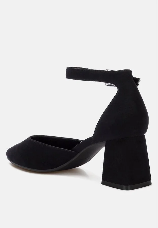 Rozita Microfiber Block Heel Sandals - Image 2