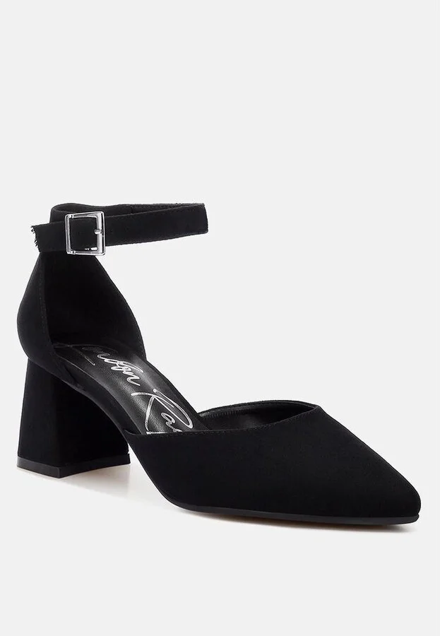 Rozita Microfiber Block Heel Sandals - Image 3