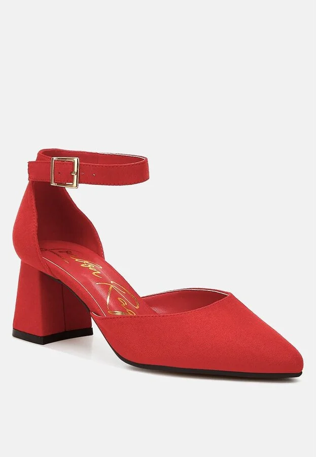 Rozita Microfiber Block Heel Sandals - Image 4