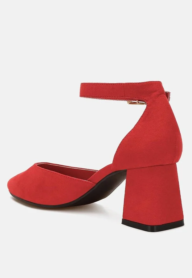 Rozita Microfiber Block Heel Sandals - Image 5
