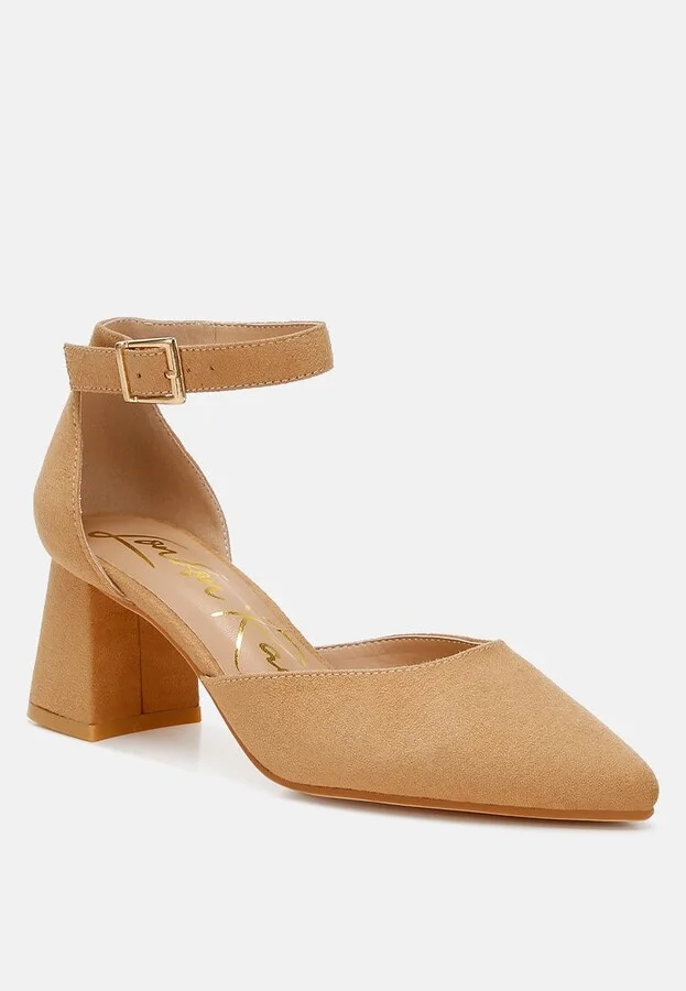 Rozita Microfiber Block Heel Sandals - Image 6