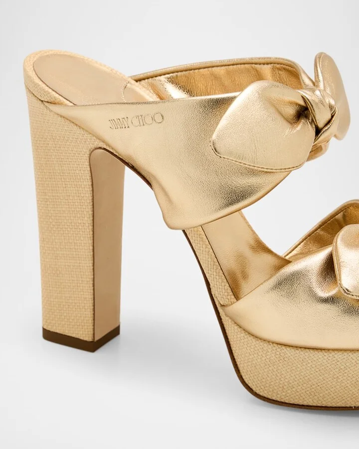 Rua 120 Raffia and Leather Platform Sandals - Image 2