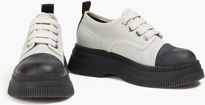 Rubber and canvas brogues - Image 2