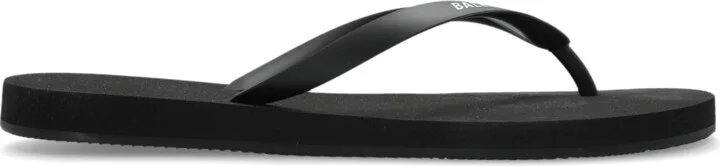 Rubber Flip-flops With Logo, , - Black