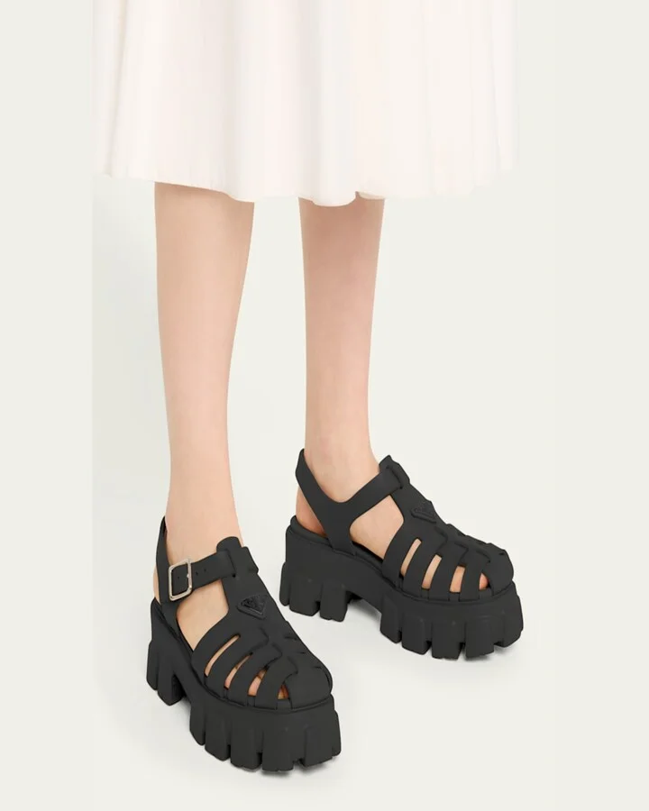 Rubber Logo Chunky-Sole Fisherman Sandals - Image 3