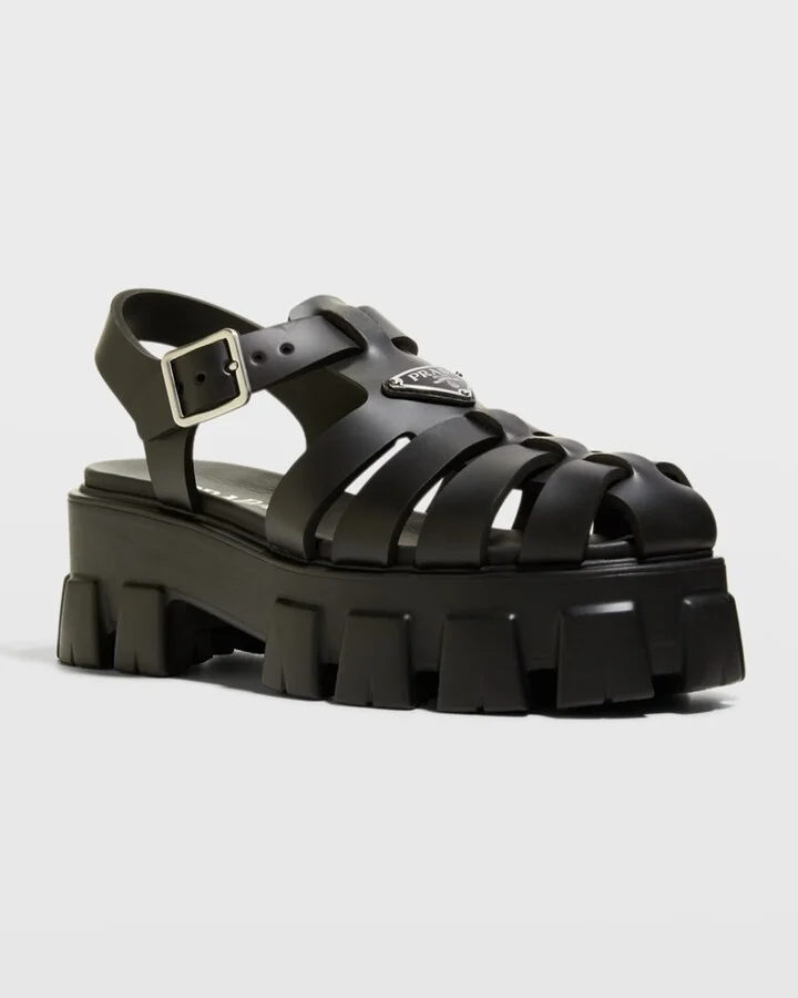 Rubber Logo Chunky-Sole Fisherman Sandals - Image 7