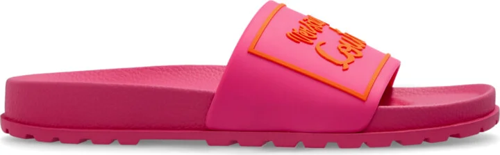 Rubber Slides With Logo, , - Pink