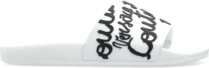 Rubber Slides With Logo, , - White