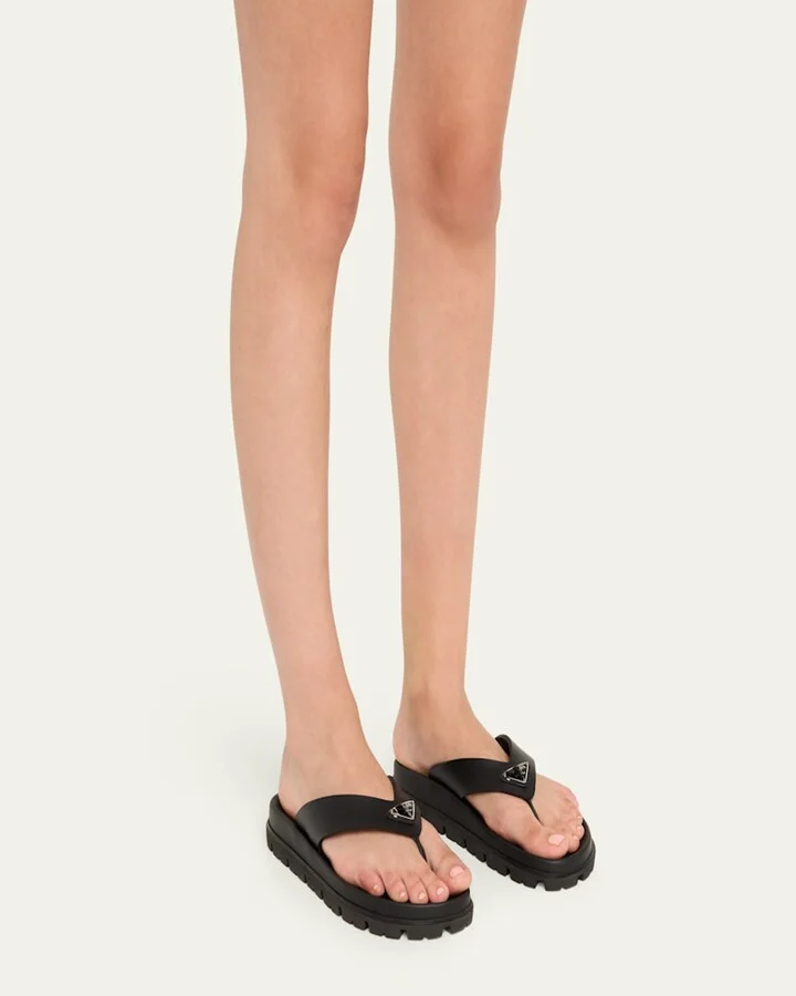 Rubber Thong Slide Sandals - Image 2