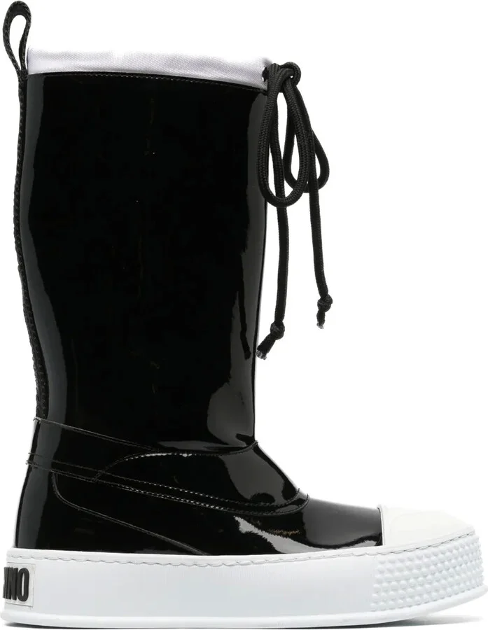 Rubber-Toecap Platform Boots