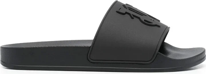 Rubberised Monogram Flat Slides