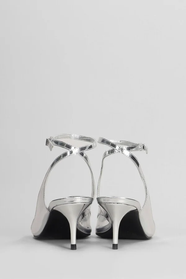 Ruber Mid Sandals In Silver Leather - Image 4