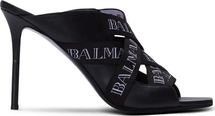 Ruby 95mm leather mules