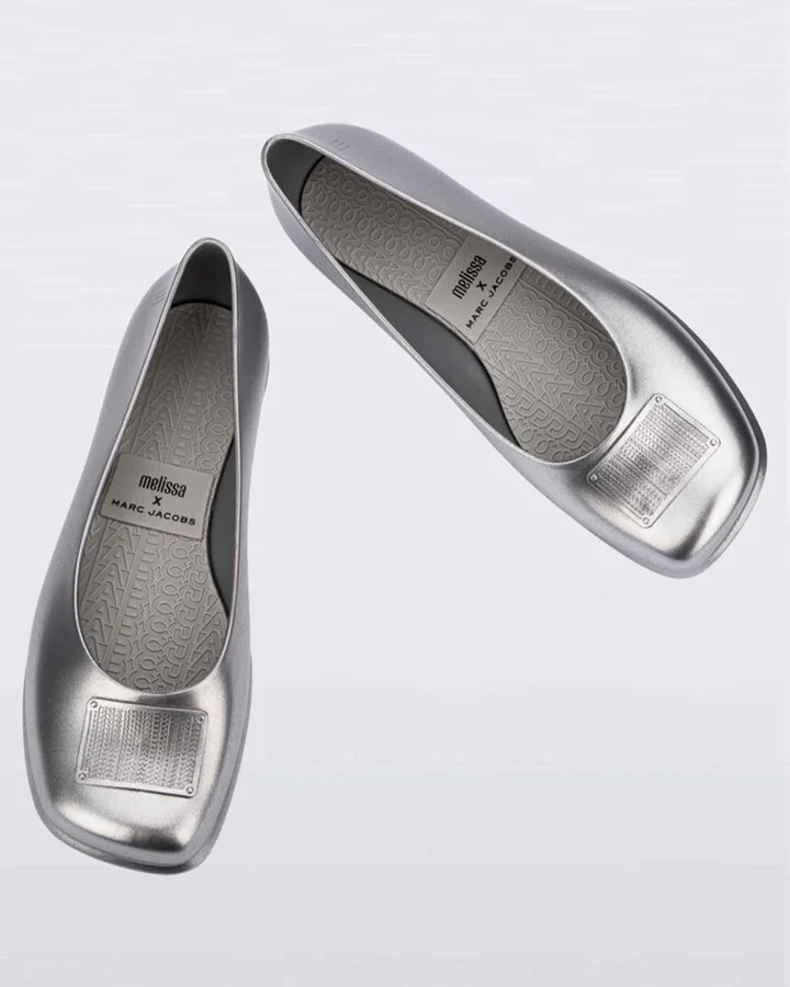Ruby X Marc Jacobs Ballet Style Flat - Silver Grey - Image 2