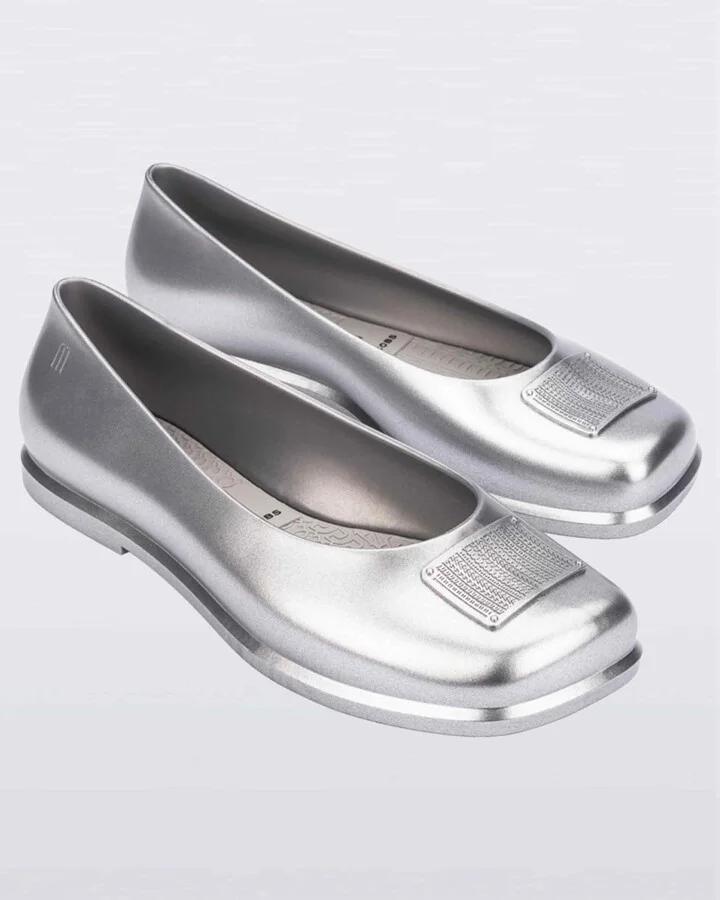 Ruby X Marc Jacobs Ballet Style Flat - Silver Grey - Image 5