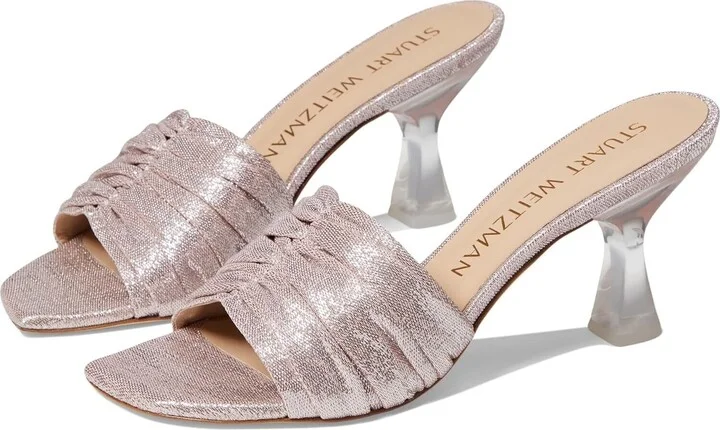 Ruche 75 Sandals Women's 8.5 Poudre Square Toe Spool Heel KHD859