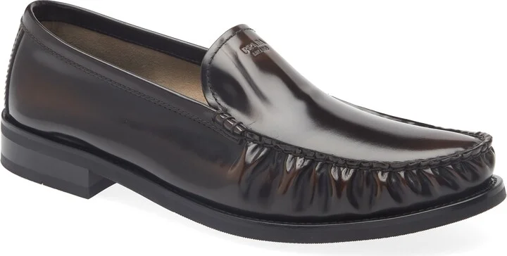 Ruched Apron Toe Loafer